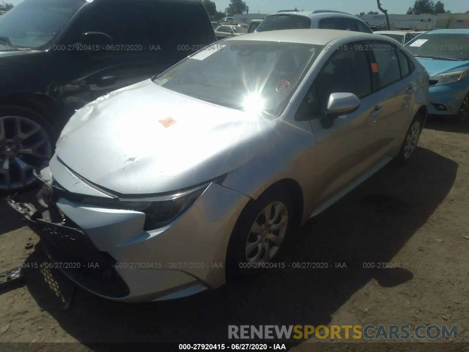 2 Photograph of a damaged car JTDEPRAE1LJ048315 TOYOTA COROLLA 2020