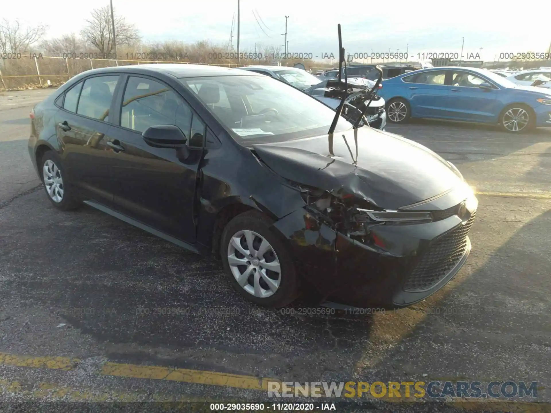 1 Photograph of a damaged car JTDEPRAE1LJ049402 TOYOTA COROLLA 2020