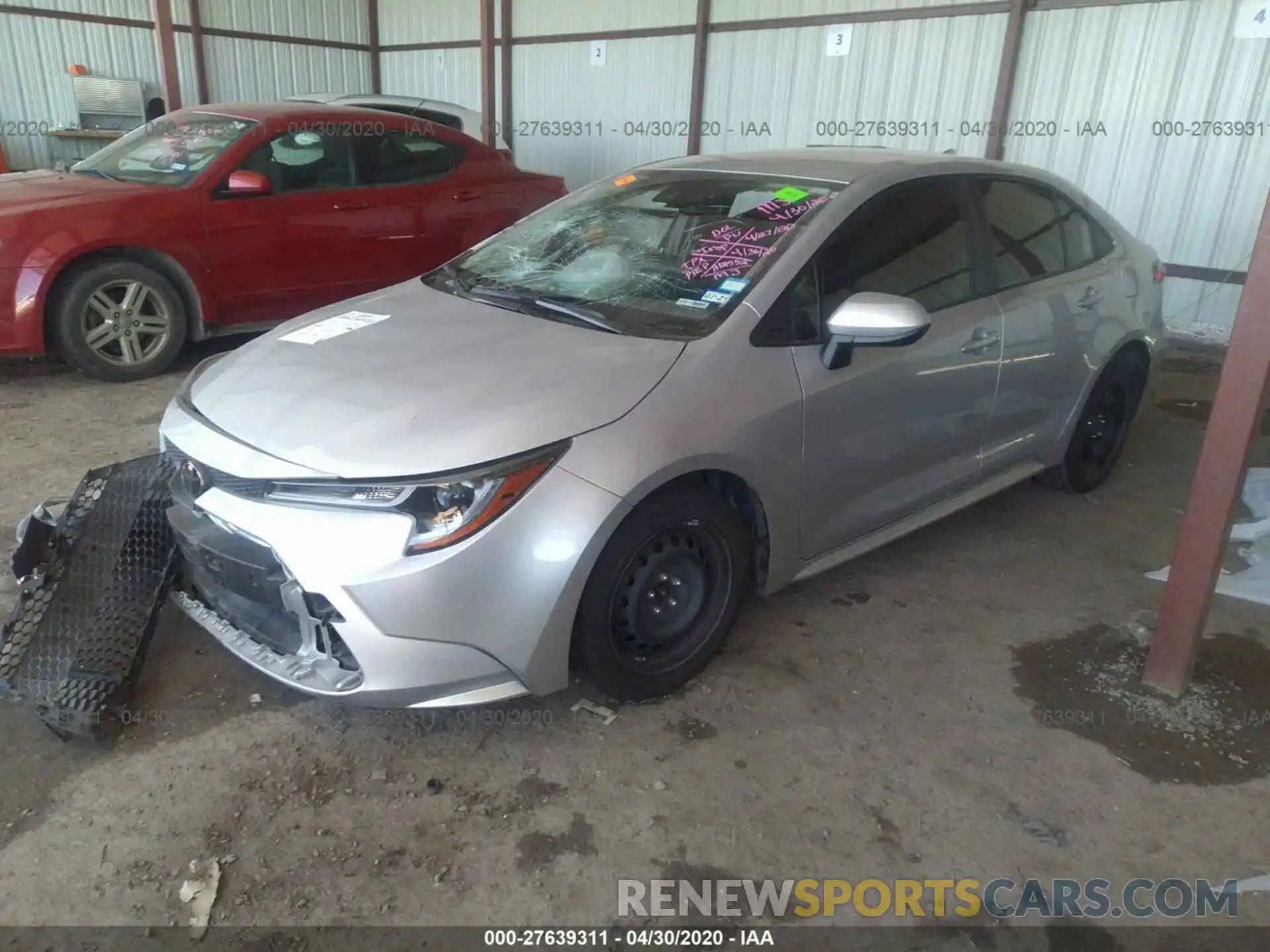 2 Photograph of a damaged car JTDEPRAE1LJ049786 TOYOTA COROLLA 2020