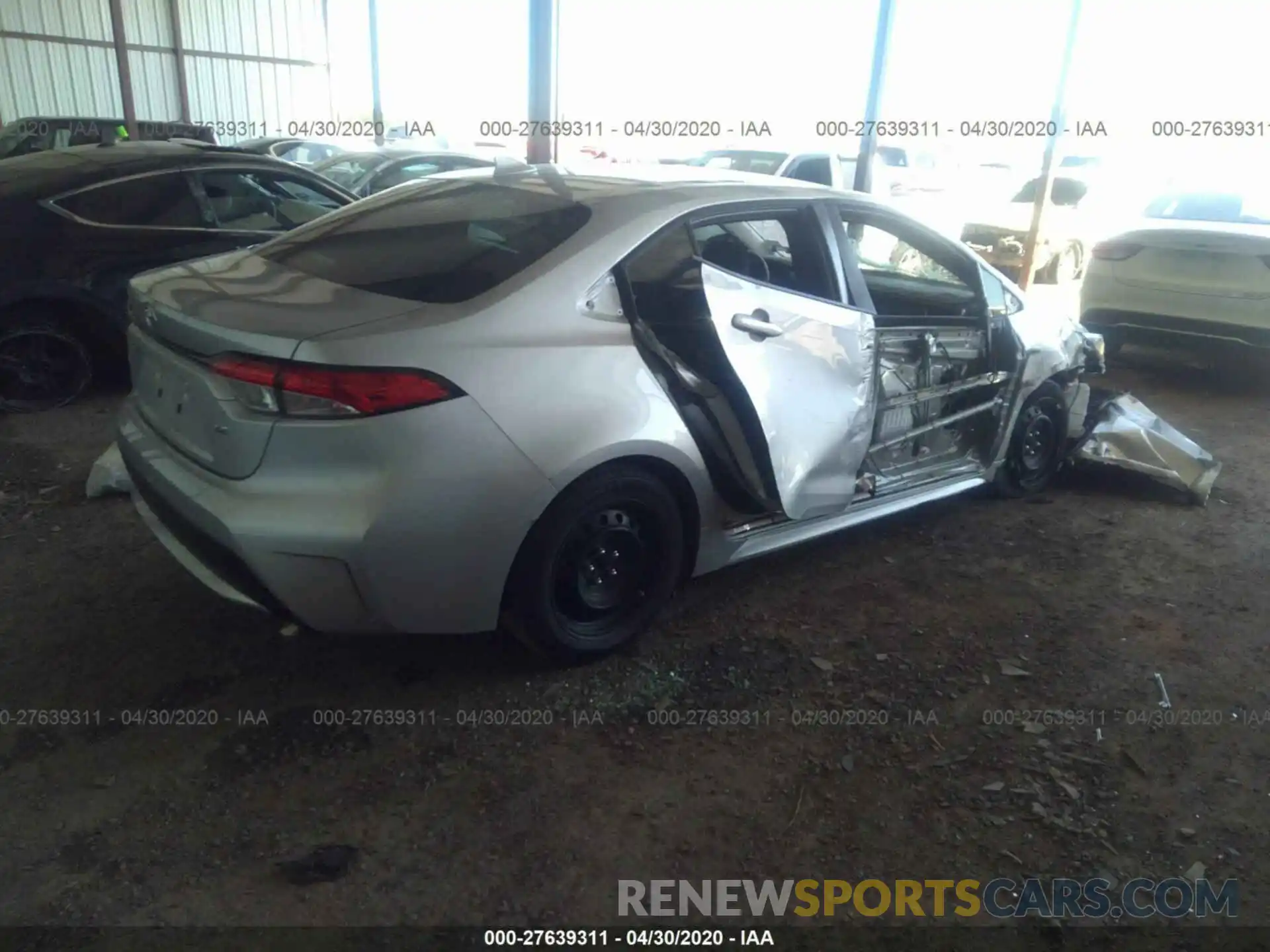 4 Photograph of a damaged car JTDEPRAE1LJ049786 TOYOTA COROLLA 2020