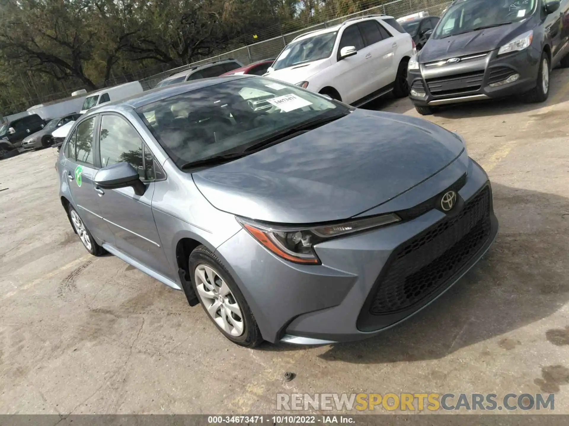 1 Photograph of a damaged car JTDEPRAE1LJ049996 TOYOTA COROLLA 2020