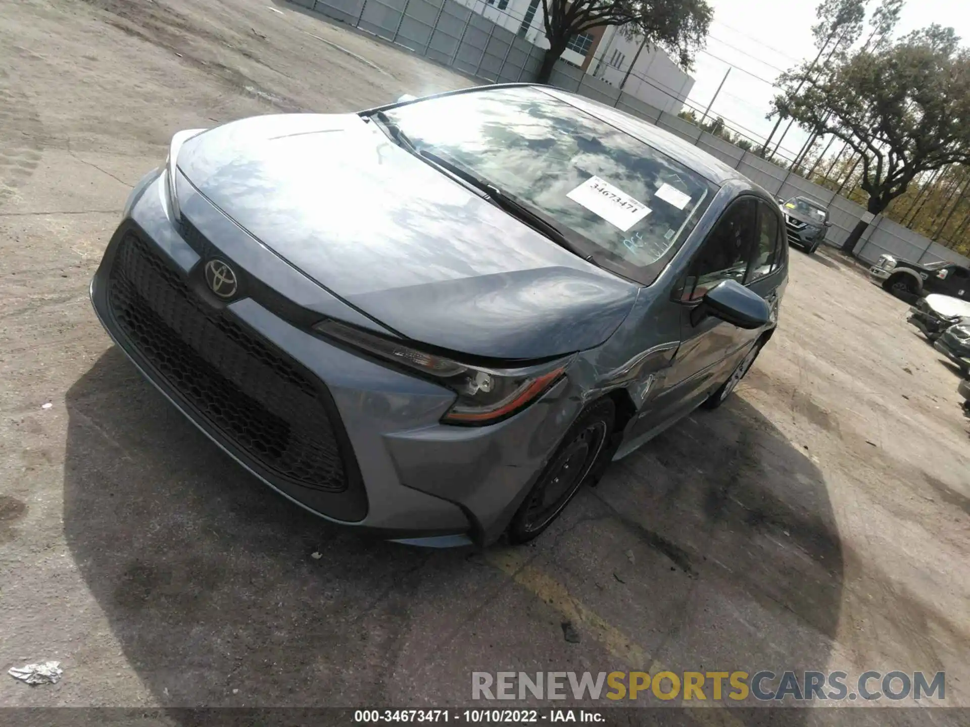 2 Photograph of a damaged car JTDEPRAE1LJ049996 TOYOTA COROLLA 2020