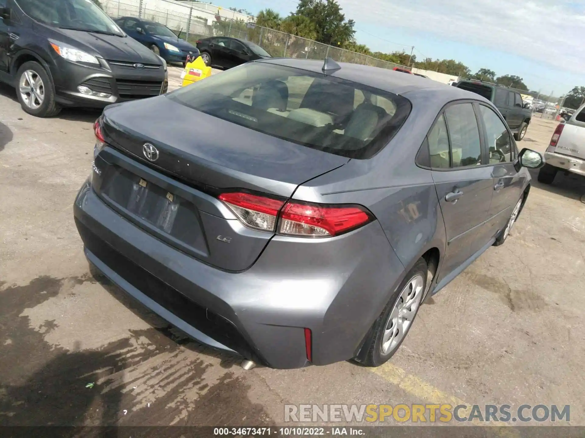 4 Photograph of a damaged car JTDEPRAE1LJ049996 TOYOTA COROLLA 2020