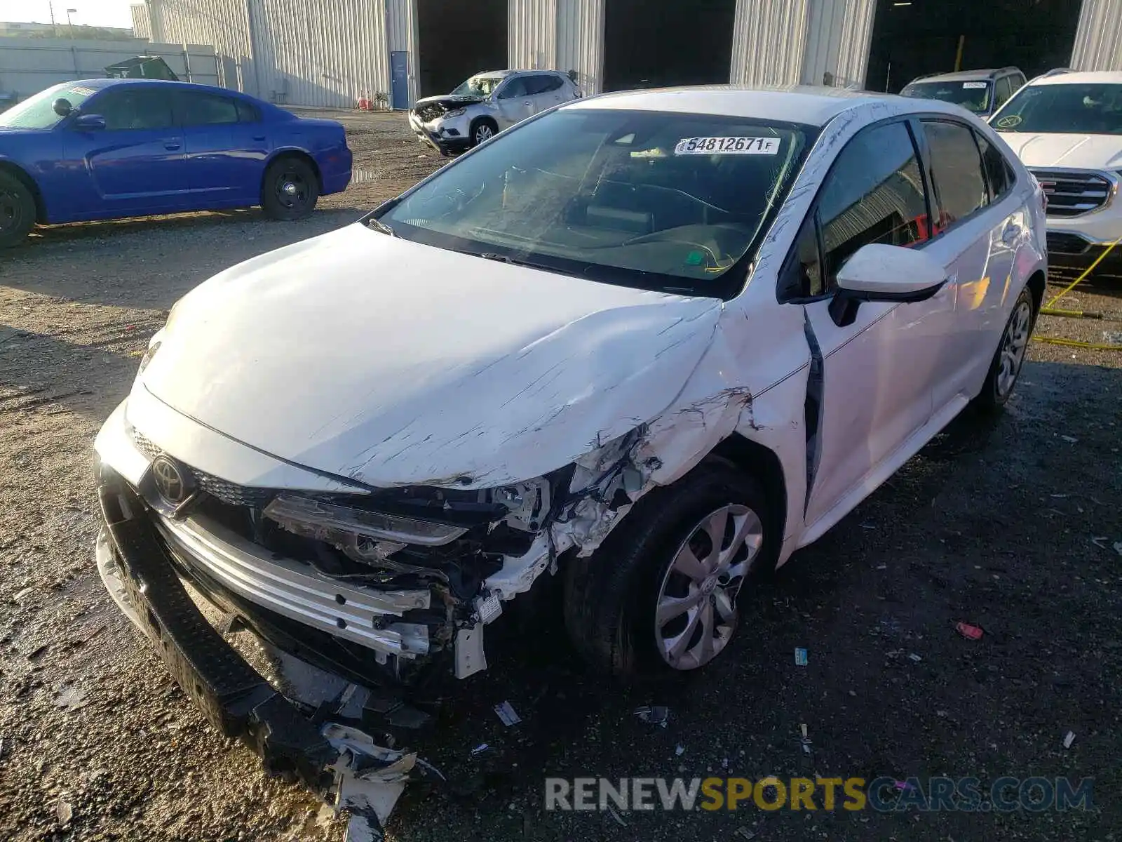 2 Photograph of a damaged car JTDEPRAE1LJ050260 TOYOTA COROLLA 2020