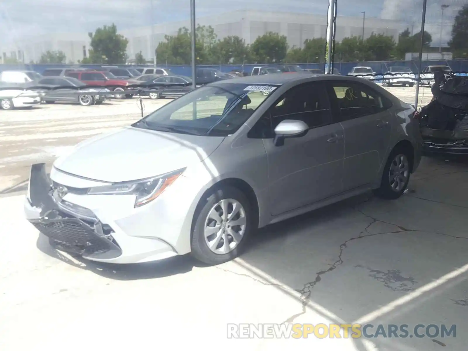 2 Photograph of a damaged car JTDEPRAE1LJ050498 TOYOTA COROLLA 2020