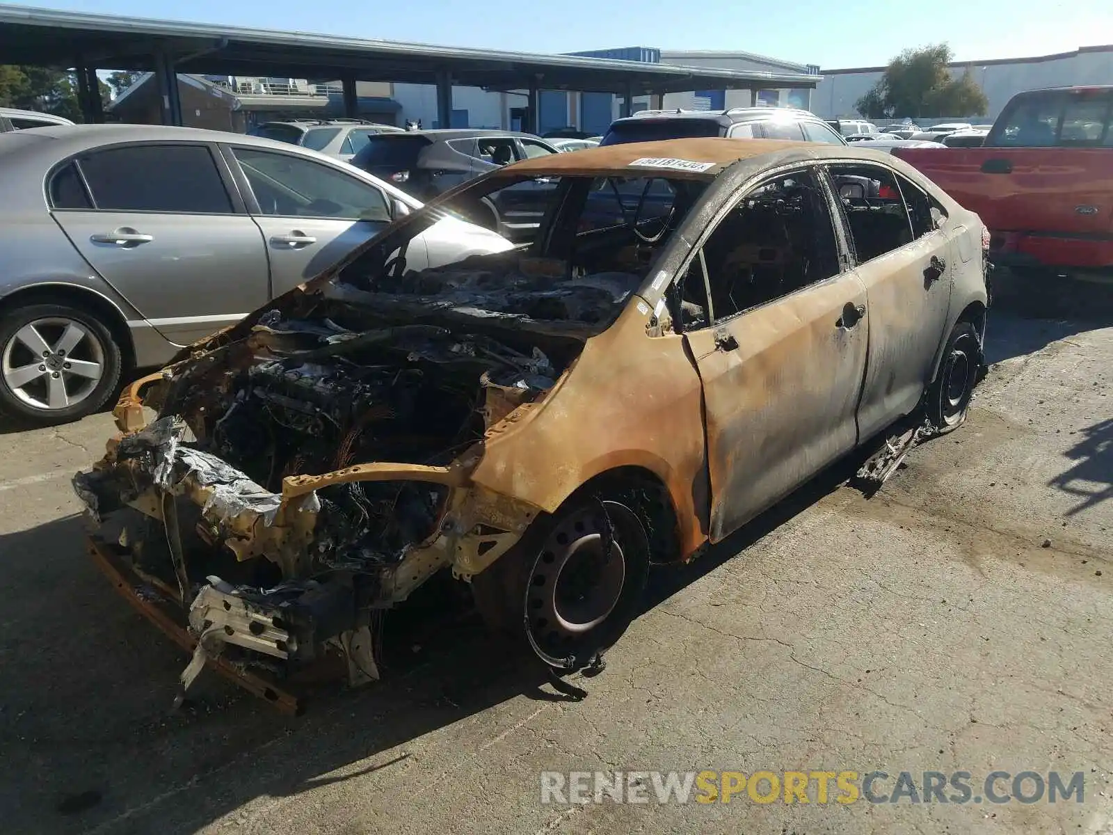 2 Photograph of a damaged car JTDEPRAE1LJ050985 TOYOTA COROLLA 2020