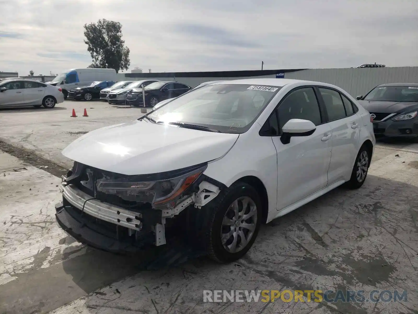 2 Photograph of a damaged car JTDEPRAE1LJ051179 TOYOTA COROLLA 2020