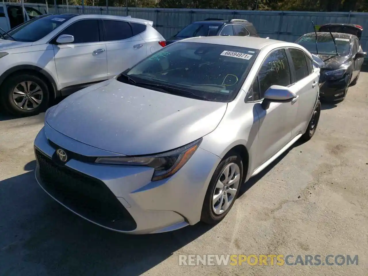 2 Photograph of a damaged car JTDEPRAE1LJ051442 TOYOTA COROLLA 2020