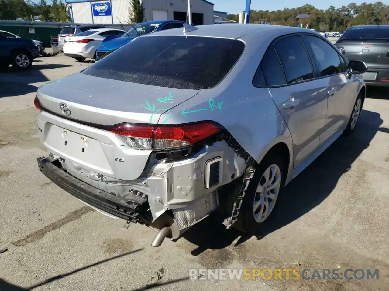 4 Photograph of a damaged car JTDEPRAE1LJ051442 TOYOTA COROLLA 2020