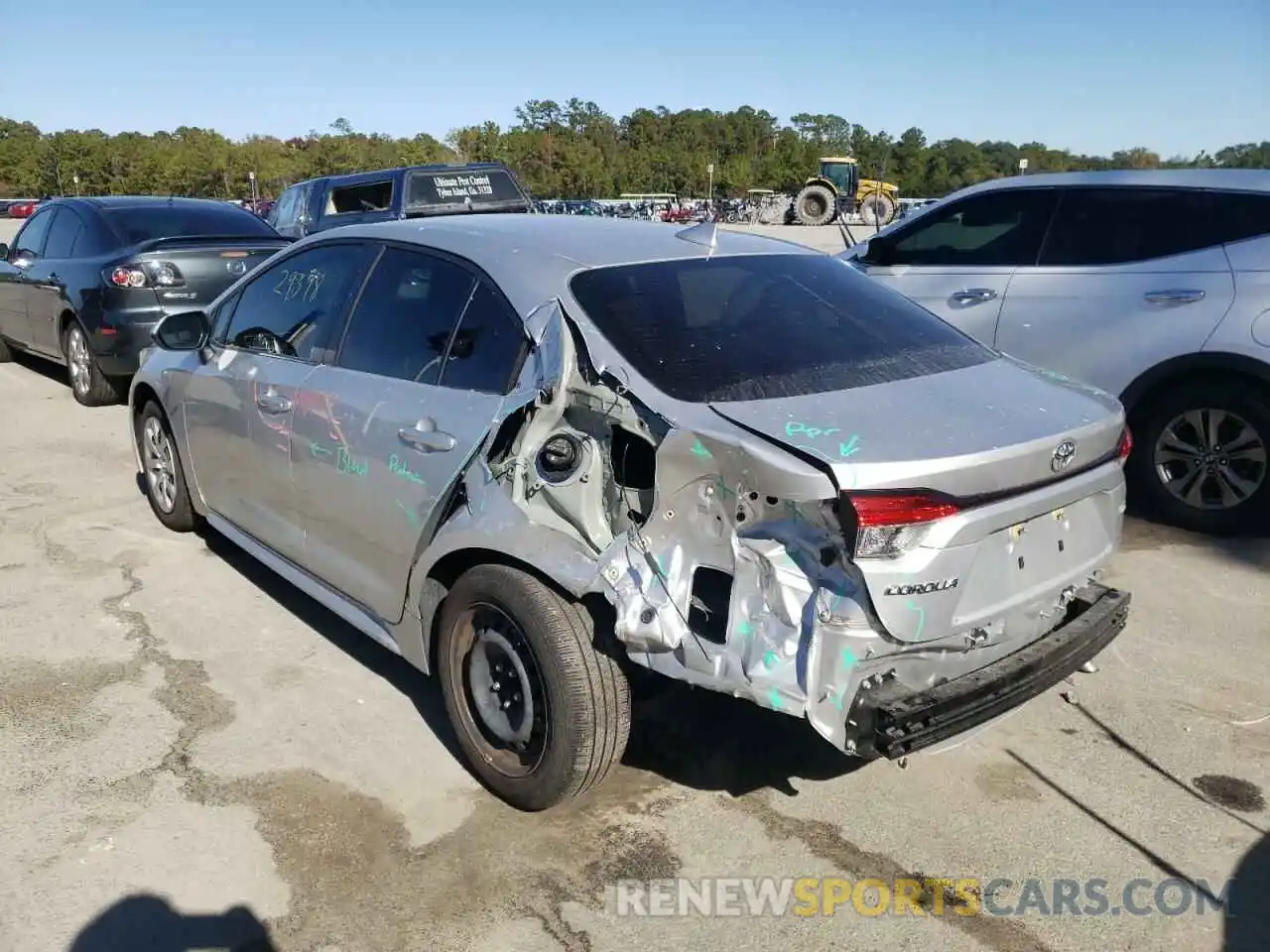 9 Photograph of a damaged car JTDEPRAE1LJ051442 TOYOTA COROLLA 2020