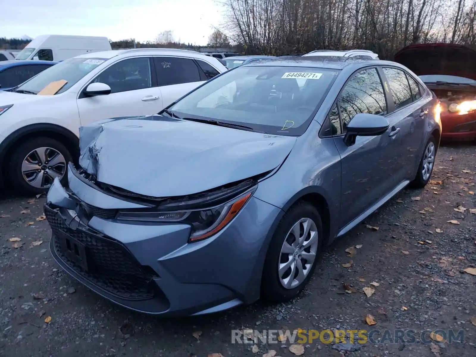 2 Photograph of a damaged car JTDEPRAE1LJ051473 TOYOTA COROLLA 2020