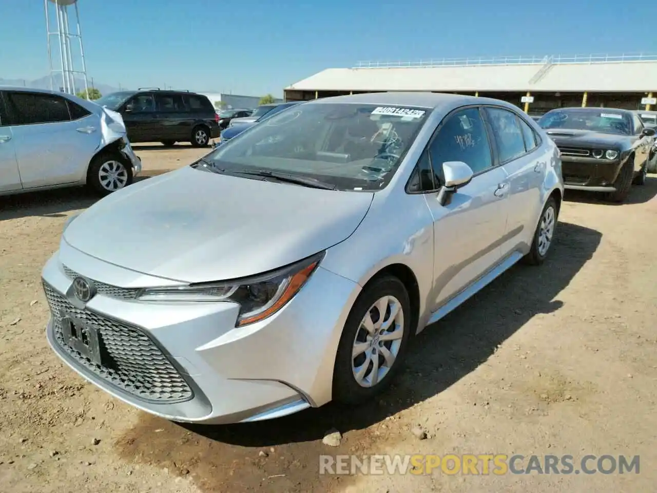 2 Photograph of a damaged car JTDEPRAE1LJ051585 TOYOTA COROLLA 2020