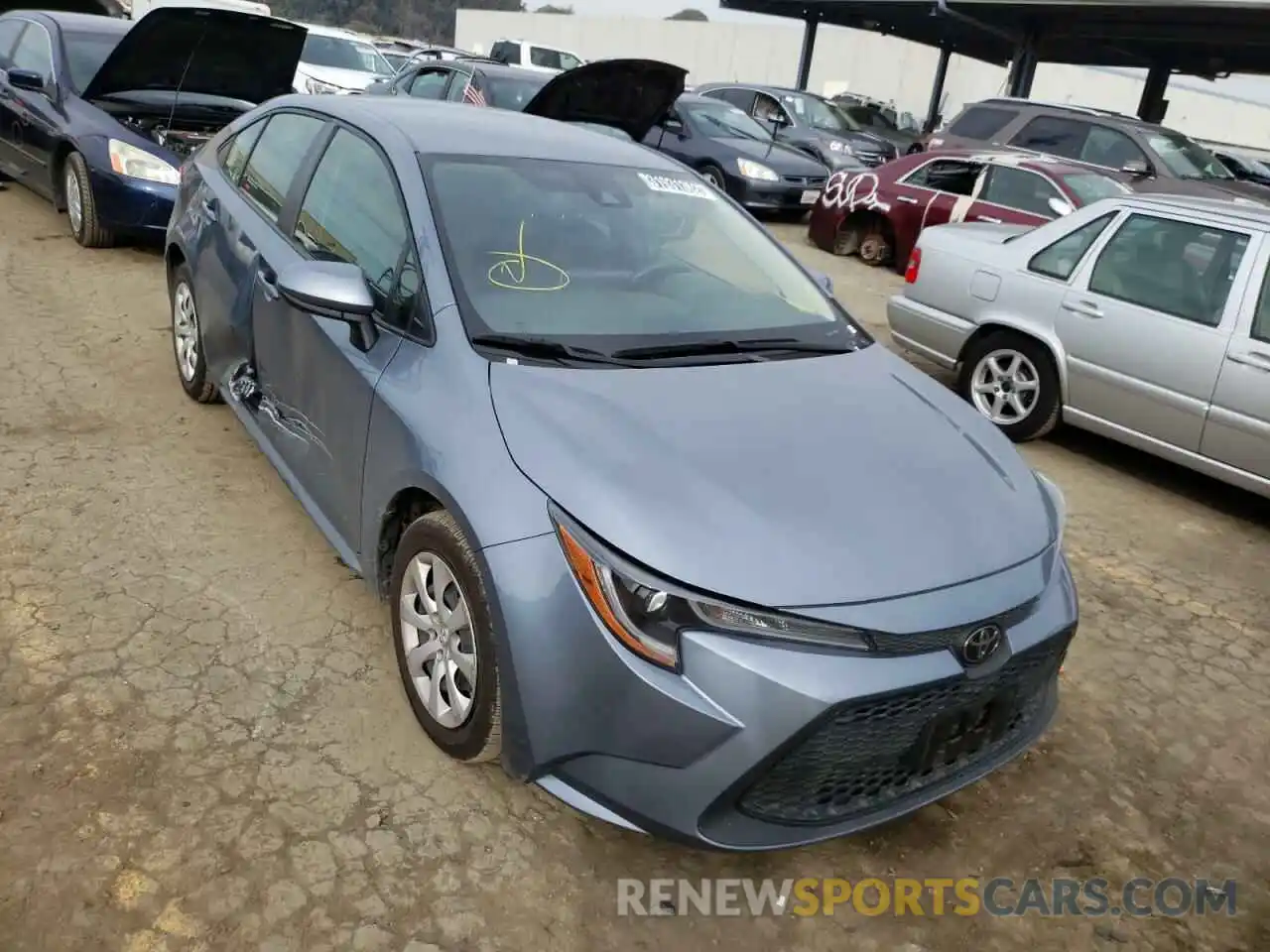 1 Photograph of a damaged car JTDEPRAE1LJ051652 TOYOTA COROLLA 2020