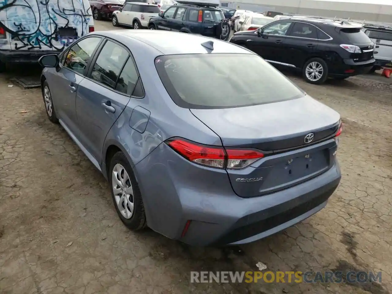 3 Photograph of a damaged car JTDEPRAE1LJ051652 TOYOTA COROLLA 2020