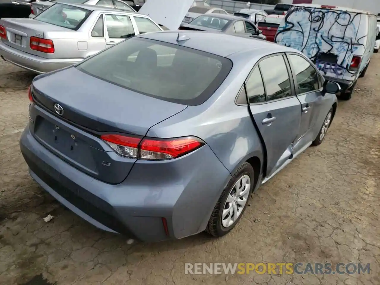 4 Photograph of a damaged car JTDEPRAE1LJ051652 TOYOTA COROLLA 2020