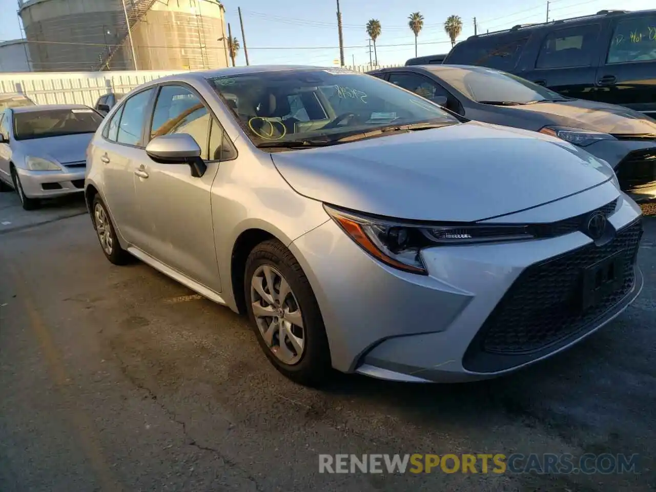 1 Photograph of a damaged car JTDEPRAE1LJ051716 TOYOTA COROLLA 2020