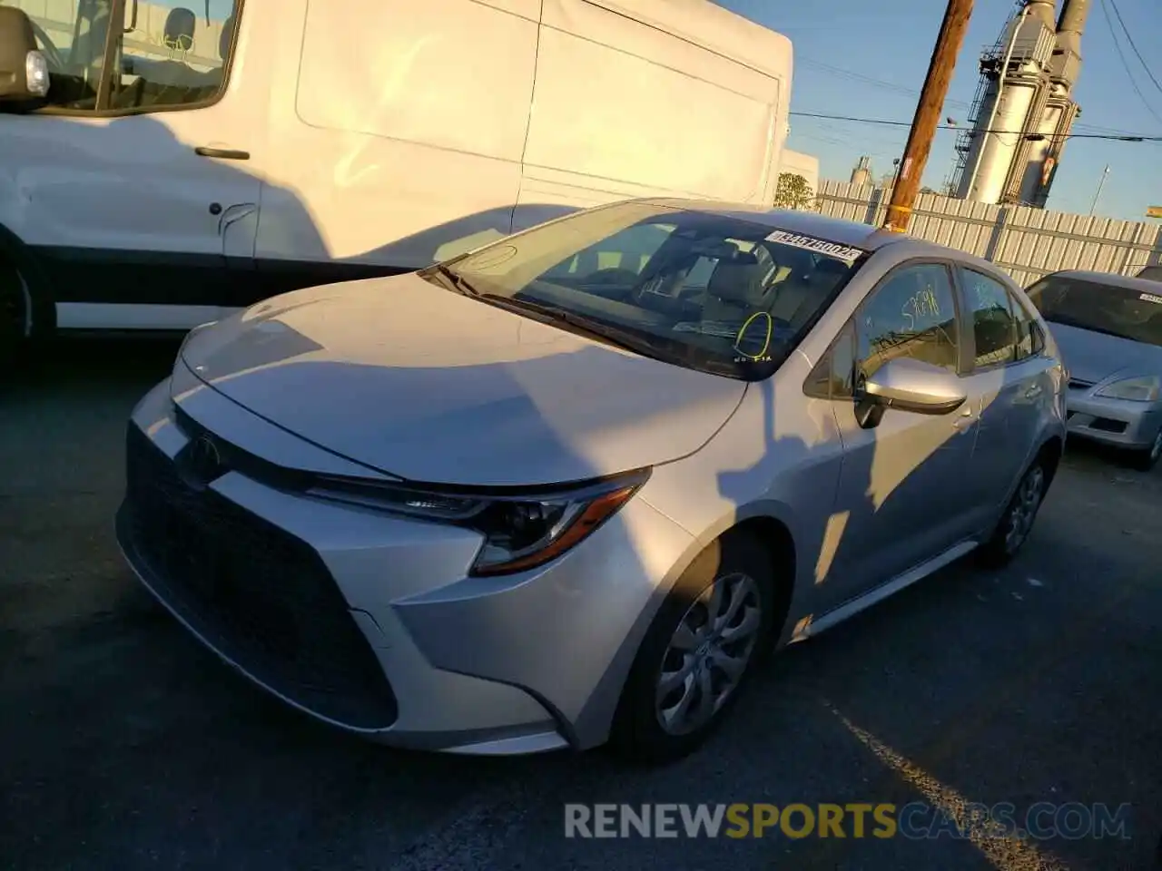 2 Photograph of a damaged car JTDEPRAE1LJ051716 TOYOTA COROLLA 2020