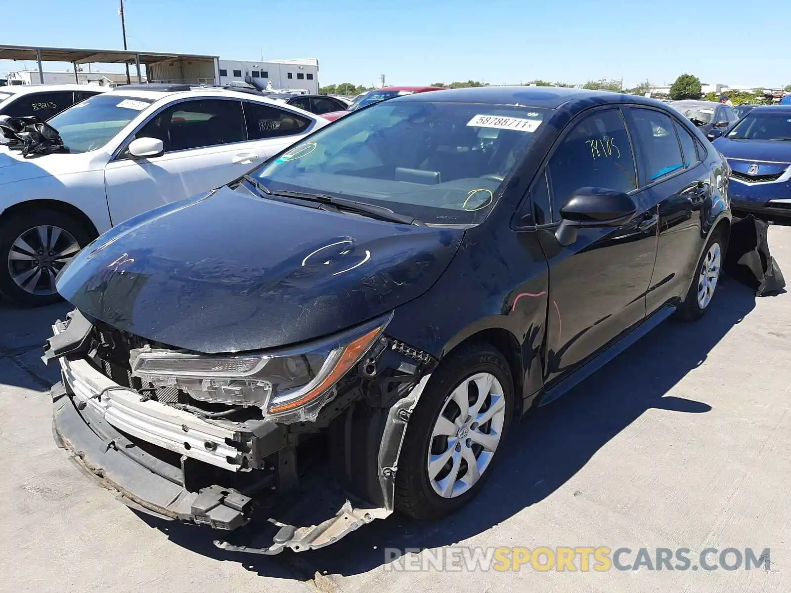 2 Photograph of a damaged car JTDEPRAE1LJ052431 TOYOTA COROLLA 2020