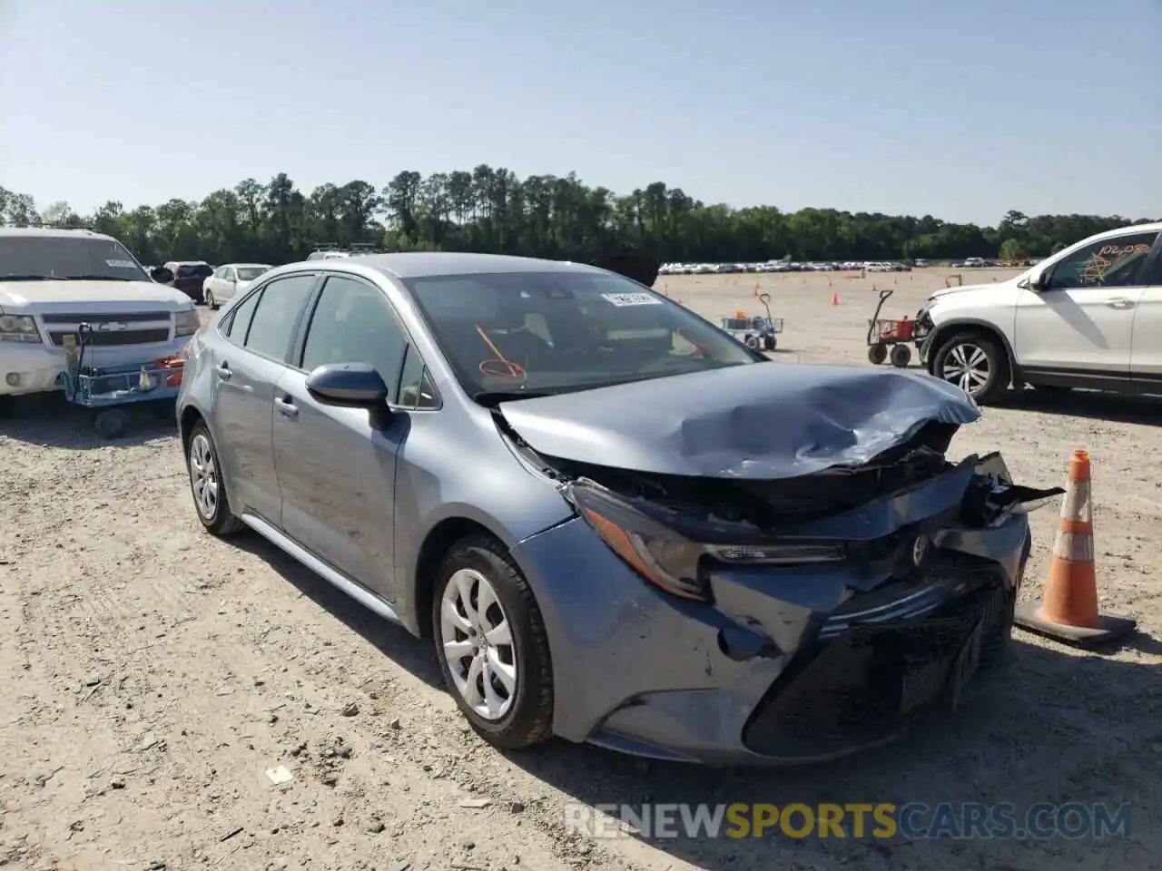 1 Photograph of a damaged car JTDEPRAE1LJ052493 TOYOTA COROLLA 2020