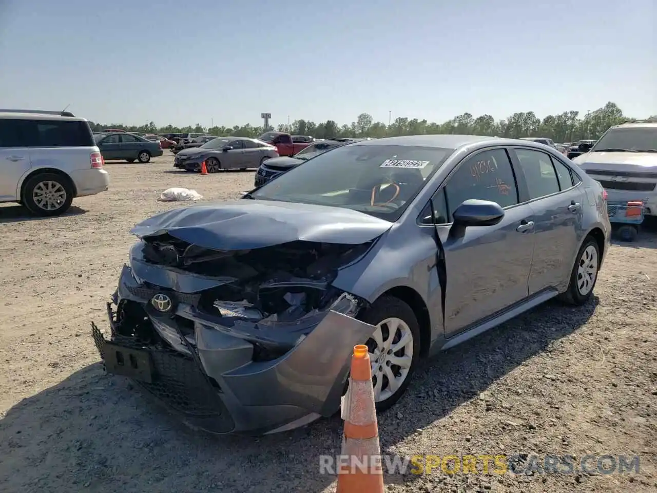 2 Photograph of a damaged car JTDEPRAE1LJ052493 TOYOTA COROLLA 2020