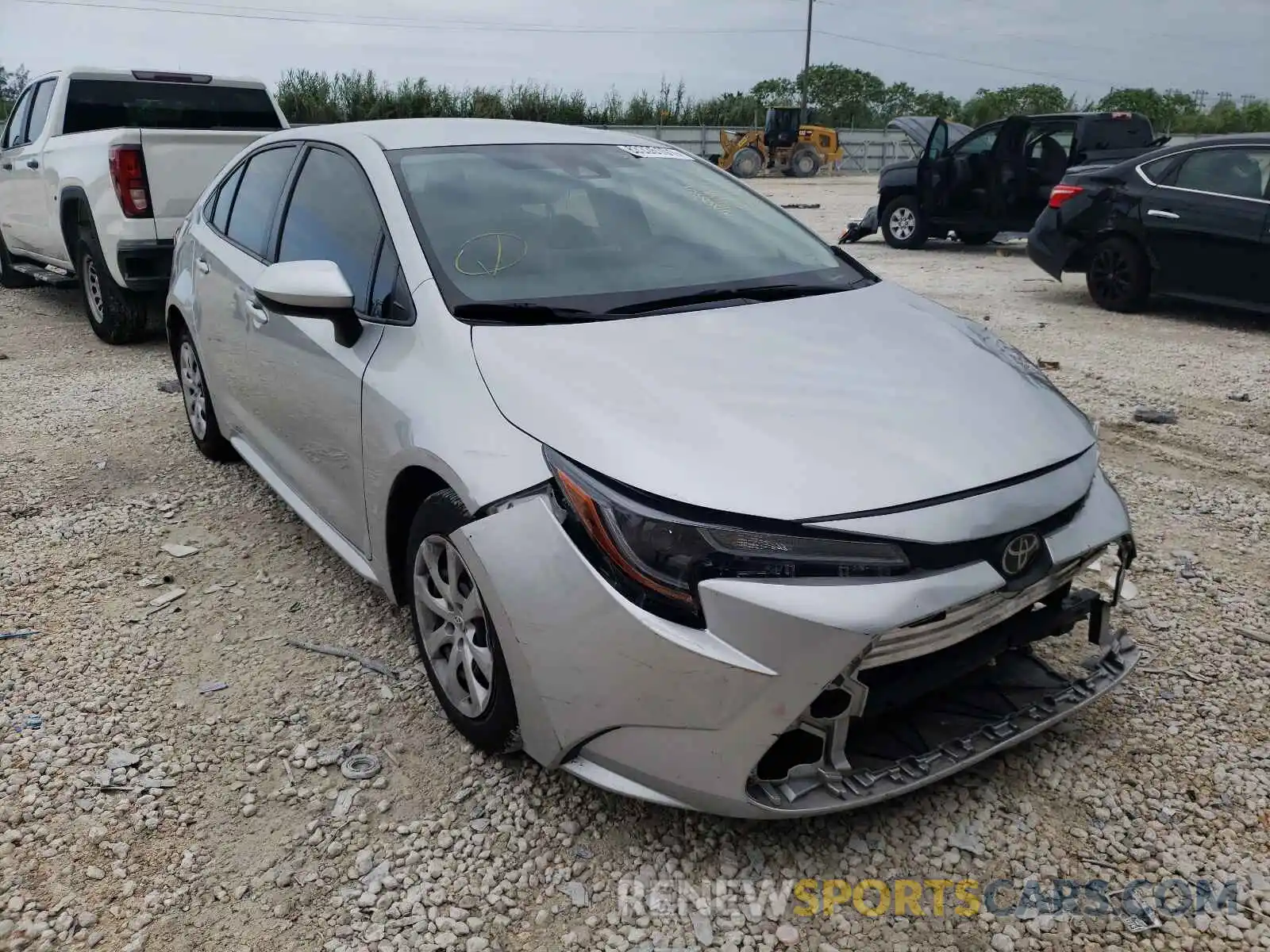 1 Photograph of a damaged car JTDEPRAE1LJ052817 TOYOTA COROLLA 2020