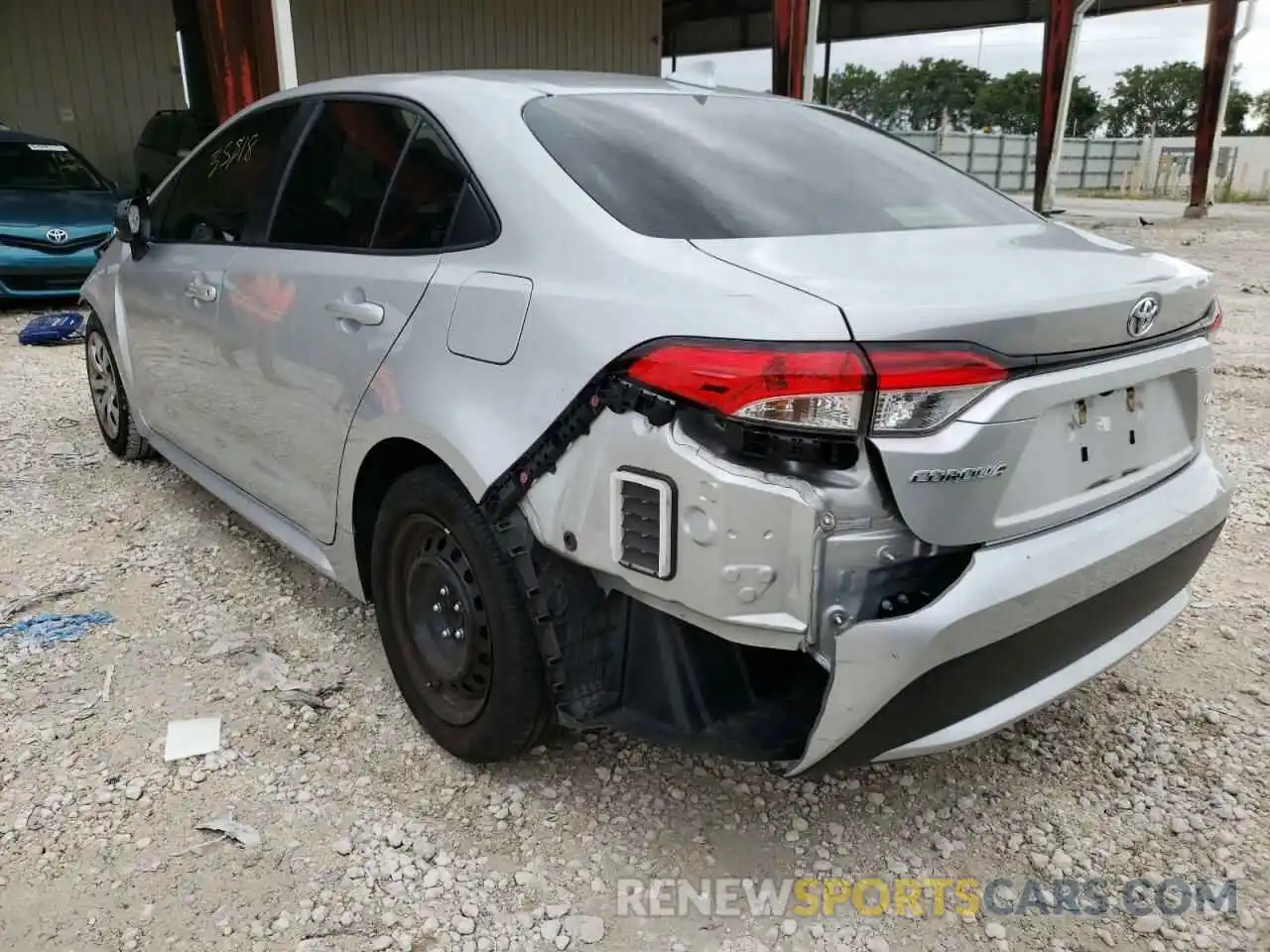 3 Photograph of a damaged car JTDEPRAE1LJ052817 TOYOTA COROLLA 2020