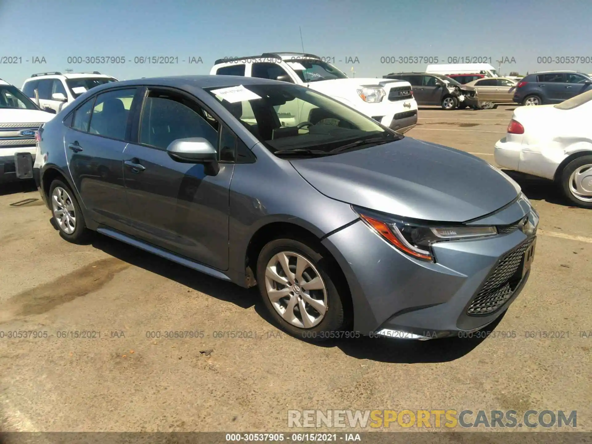 1 Photograph of a damaged car JTDEPRAE1LJ053370 TOYOTA COROLLA 2020