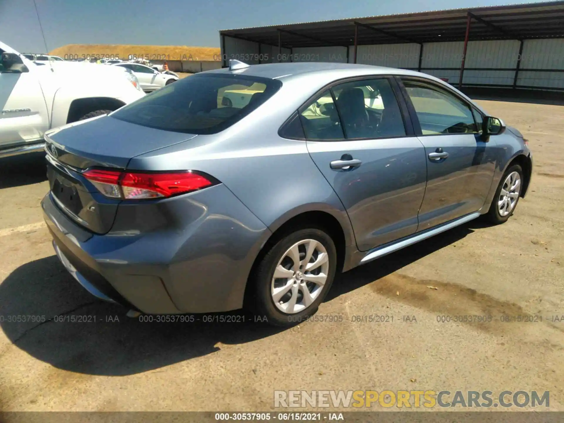 4 Photograph of a damaged car JTDEPRAE1LJ053370 TOYOTA COROLLA 2020