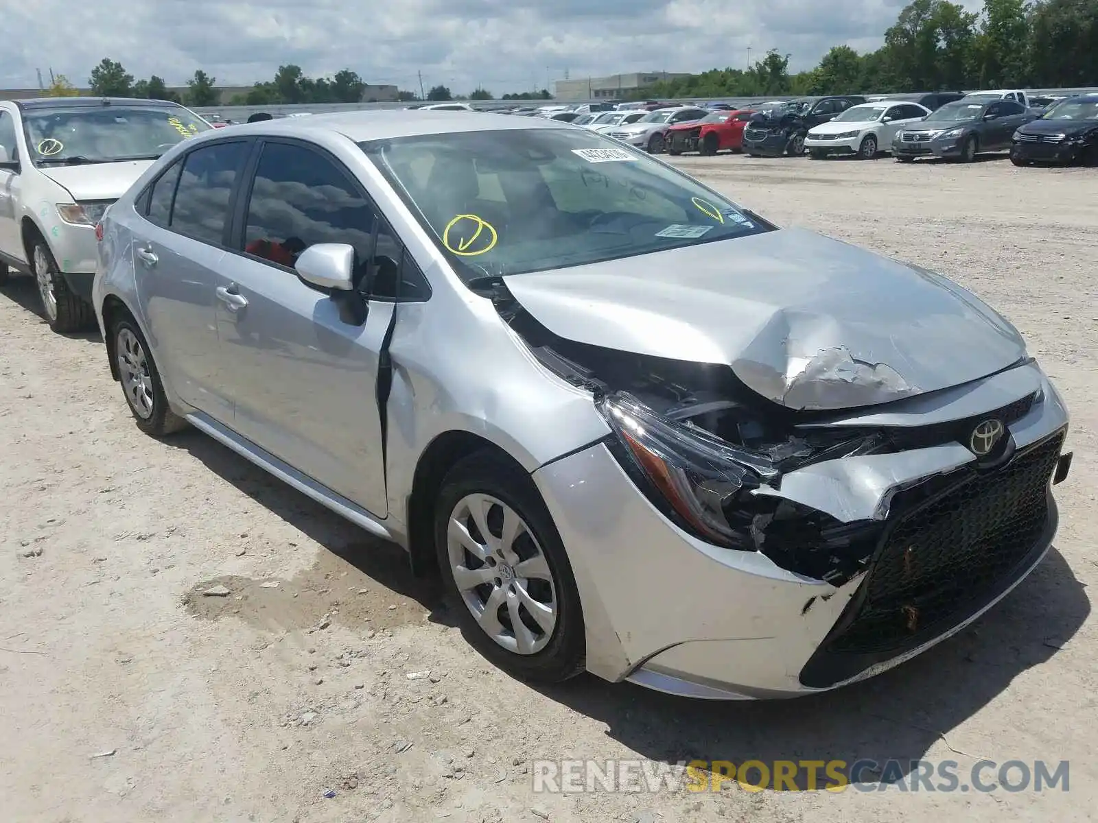 1 Photograph of a damaged car JTDEPRAE1LJ053403 TOYOTA COROLLA 2020