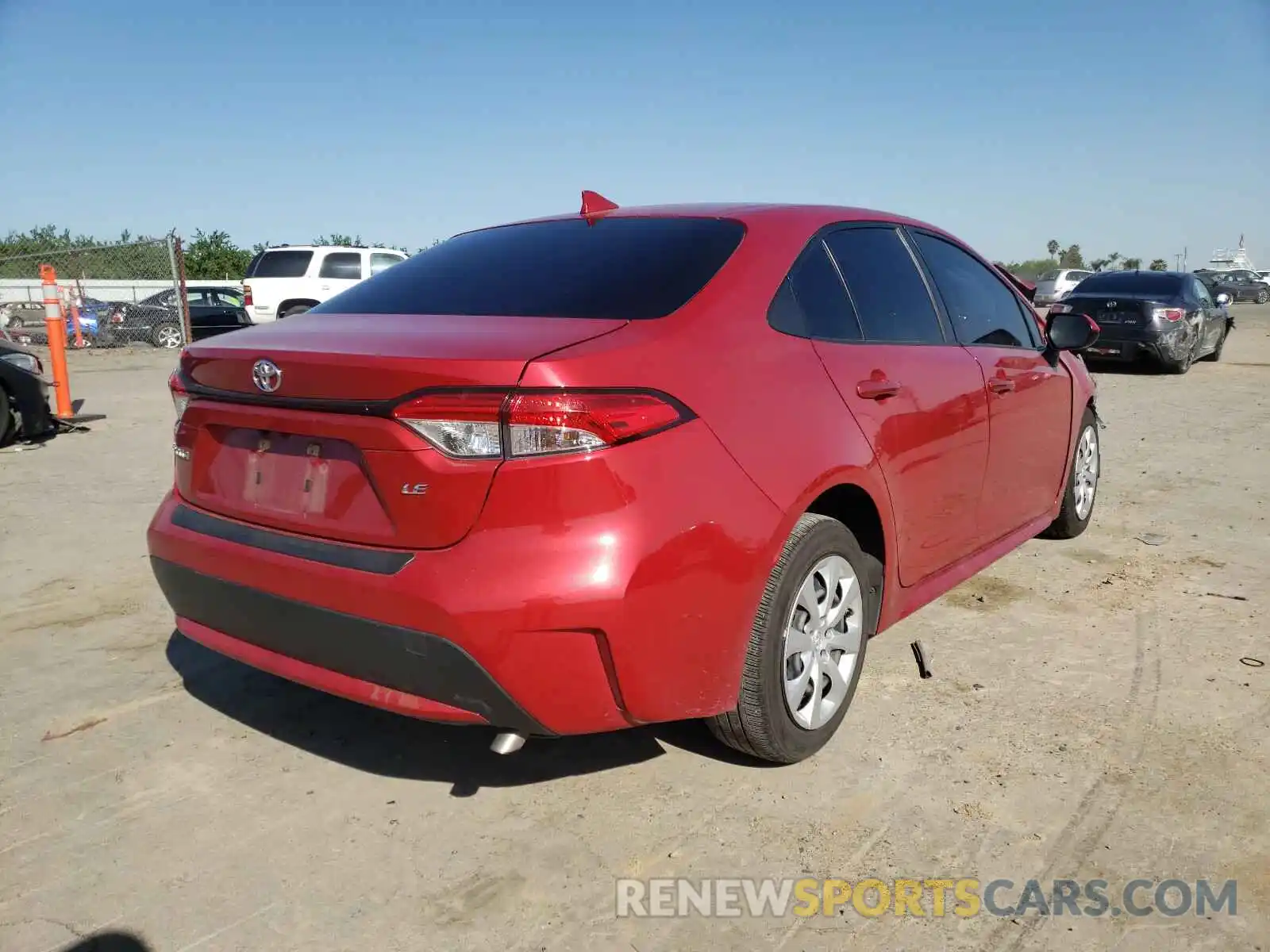 4 Photograph of a damaged car JTDEPRAE1LJ053806 TOYOTA COROLLA 2020