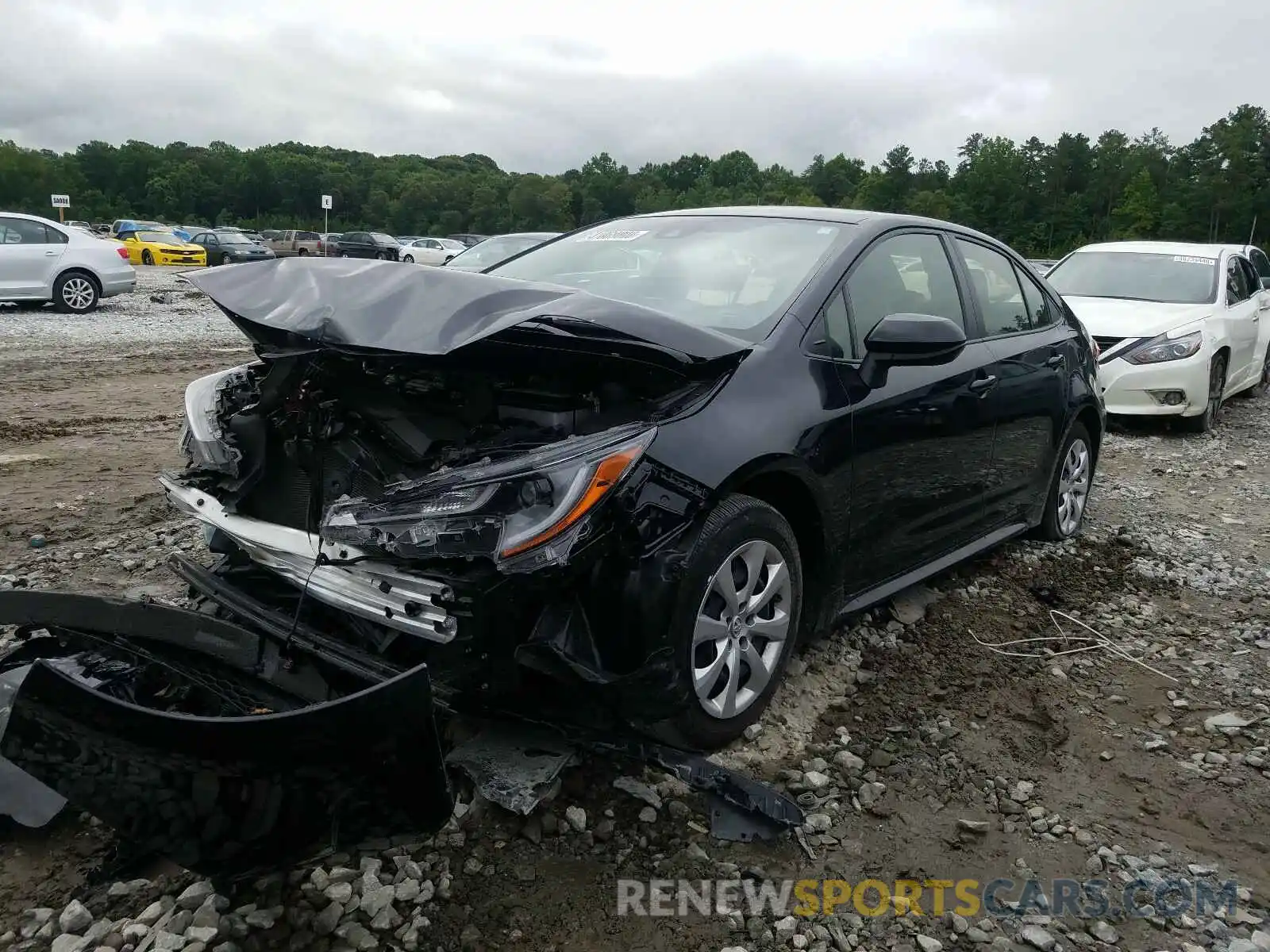 2 Photograph of a damaged car JTDEPRAE1LJ054079 TOYOTA COROLLA 2020