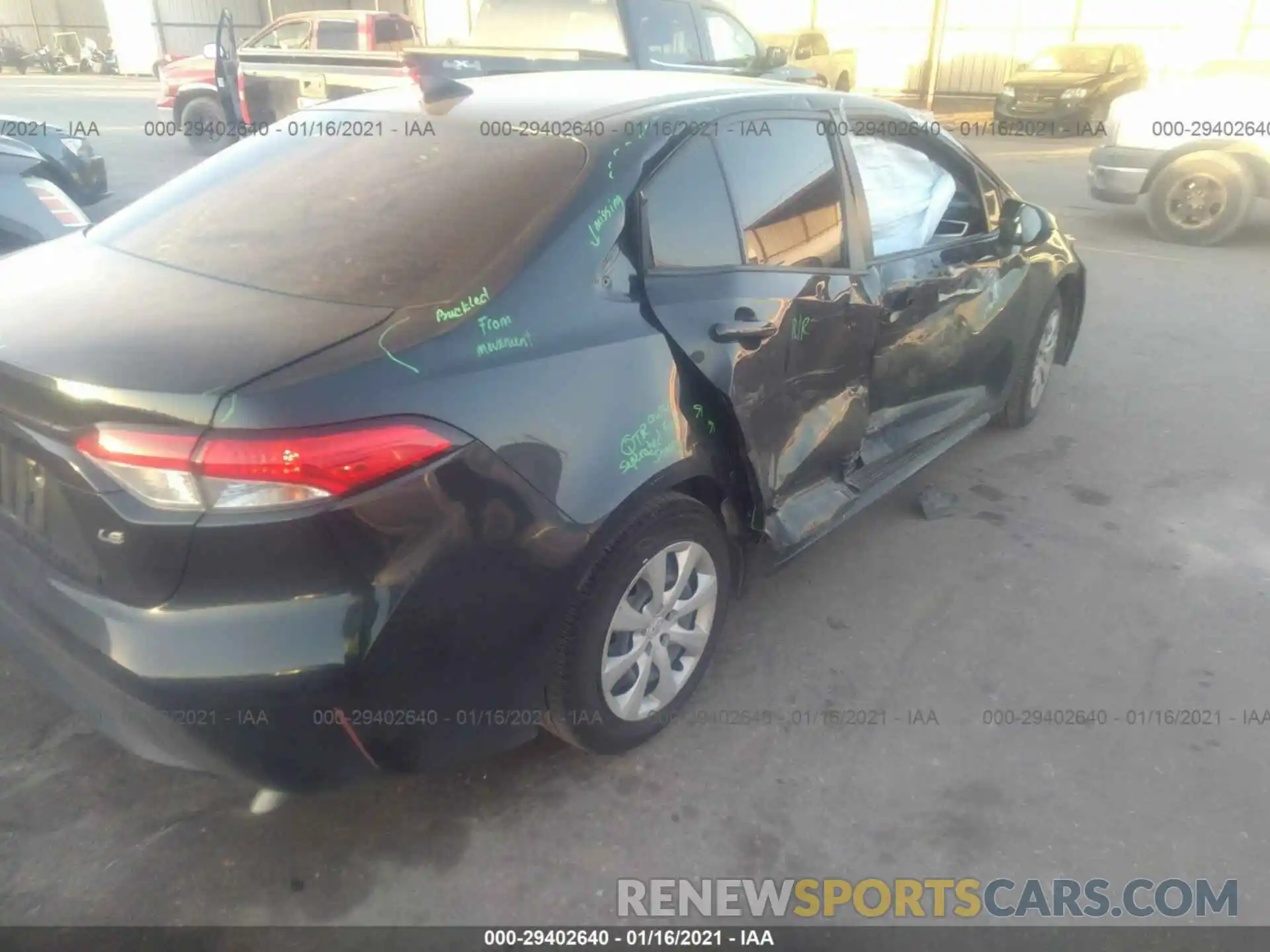 4 Photograph of a damaged car JTDEPRAE1LJ054633 TOYOTA COROLLA 2020