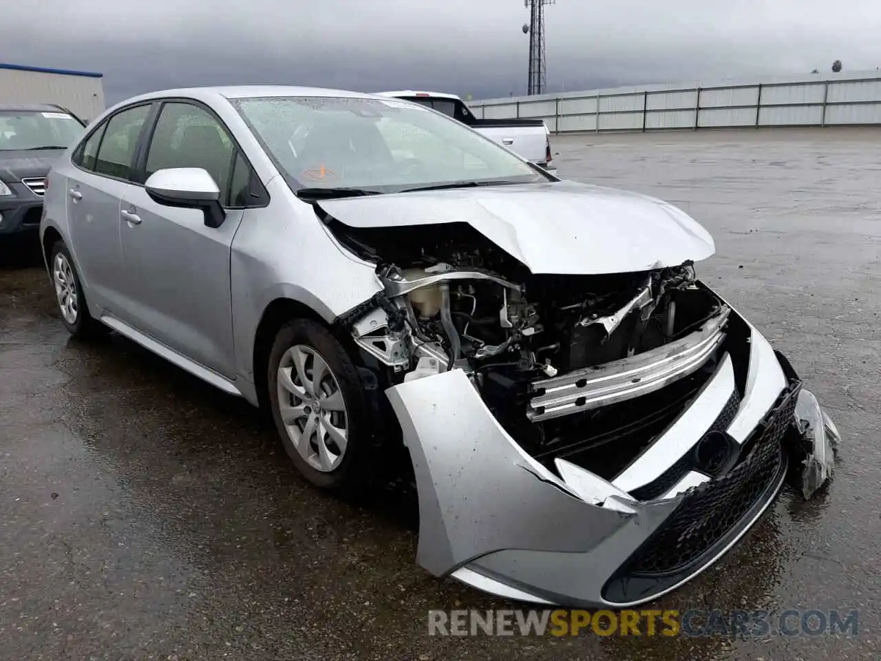 1 Photograph of a damaged car JTDEPRAE1LJ054714 TOYOTA COROLLA 2020