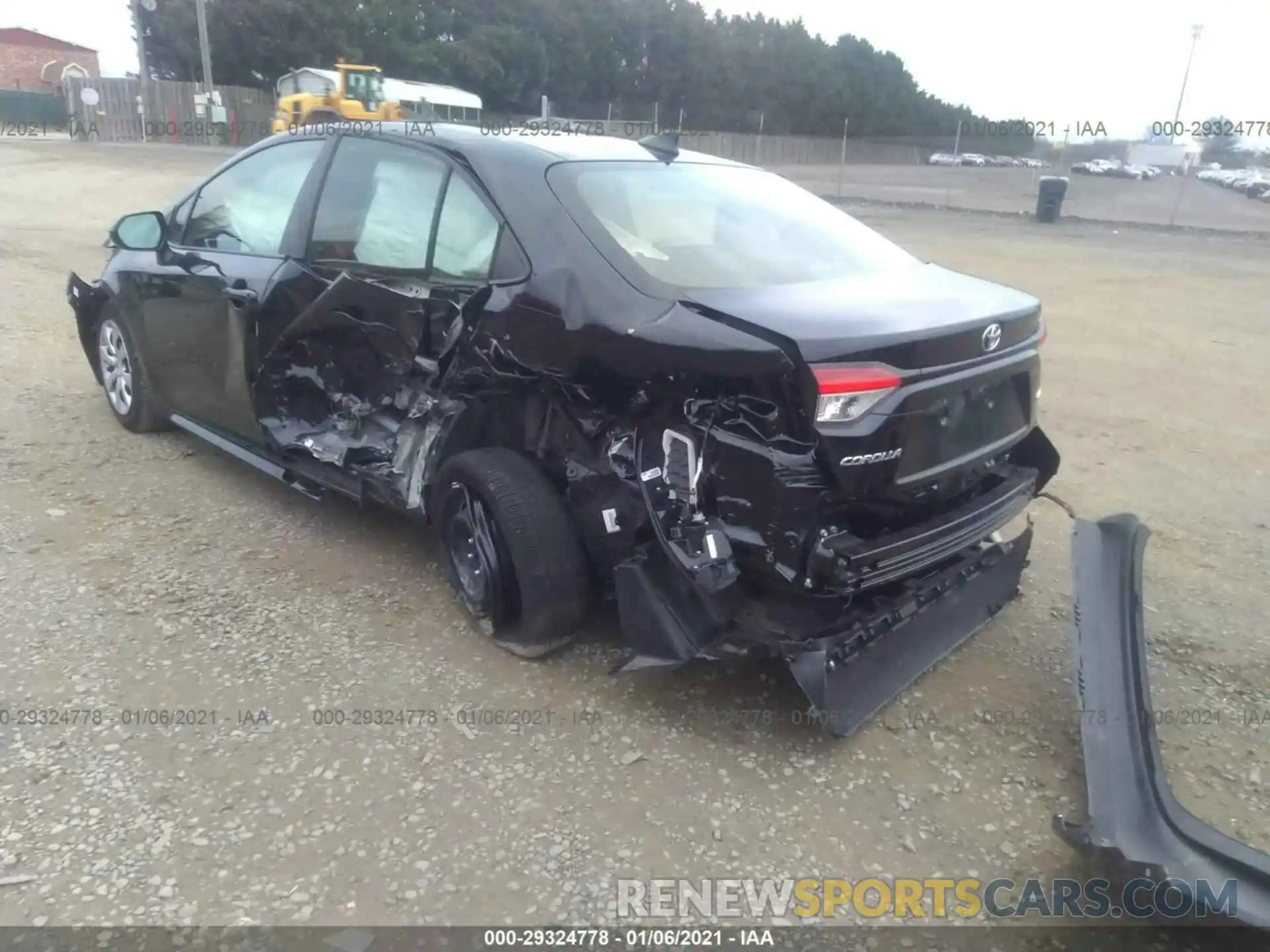 3 Photograph of a damaged car JTDEPRAE1LJ055183 TOYOTA COROLLA 2020