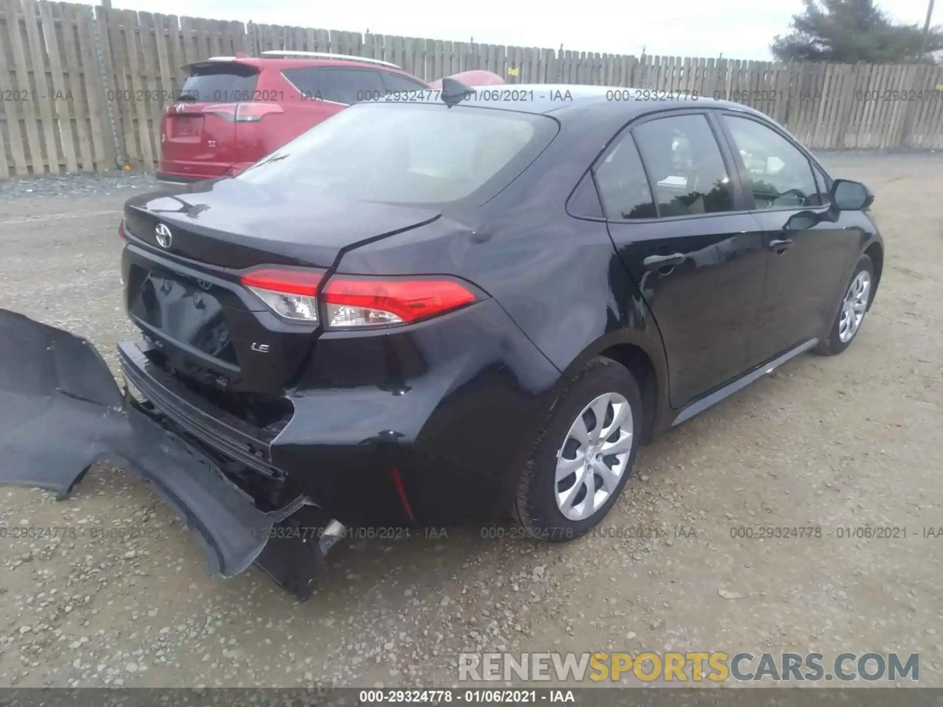 4 Photograph of a damaged car JTDEPRAE1LJ055183 TOYOTA COROLLA 2020