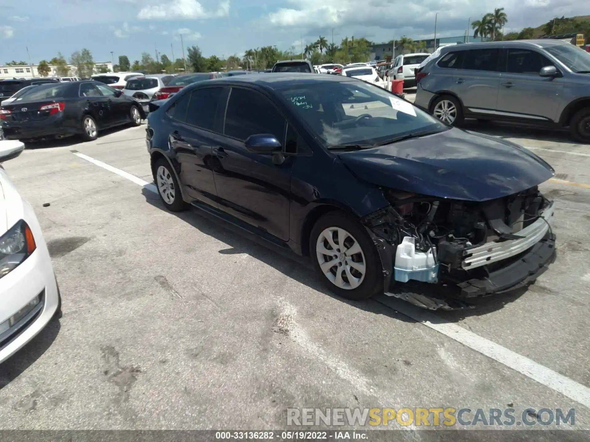 1 Photograph of a damaged car JTDEPRAE1LJ055197 TOYOTA COROLLA 2020