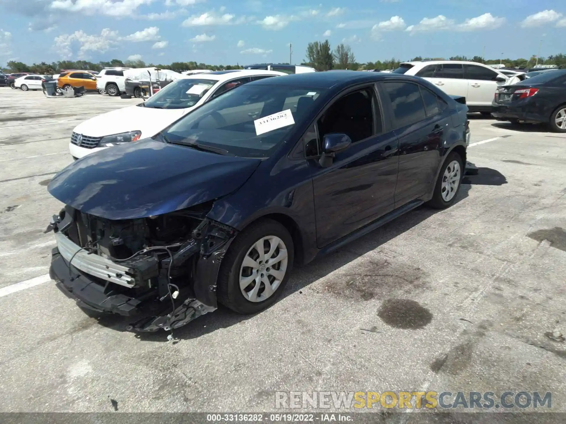 2 Photograph of a damaged car JTDEPRAE1LJ055197 TOYOTA COROLLA 2020