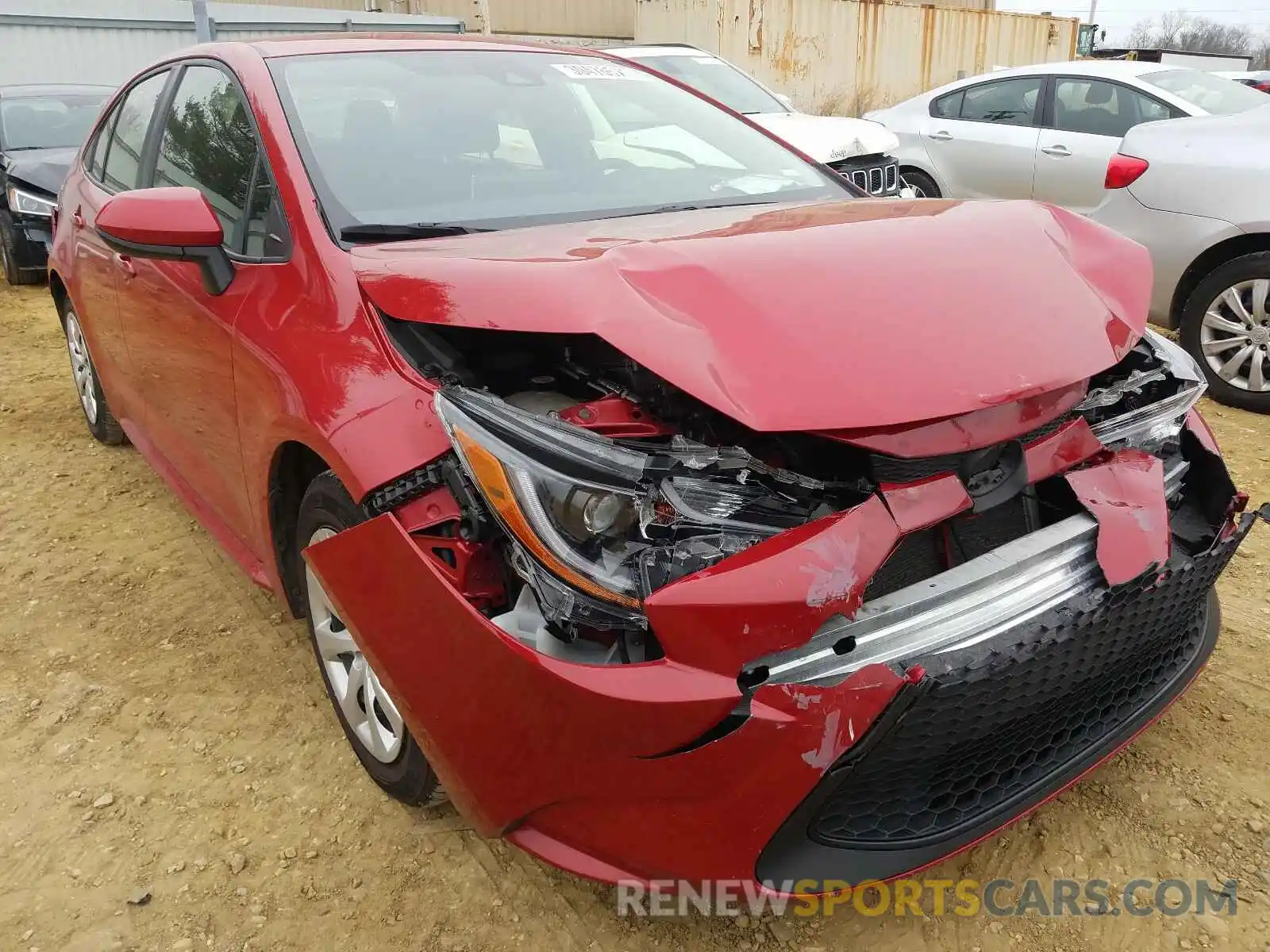 1 Photograph of a damaged car JTDEPRAE1LJ055989 TOYOTA COROLLA 2020