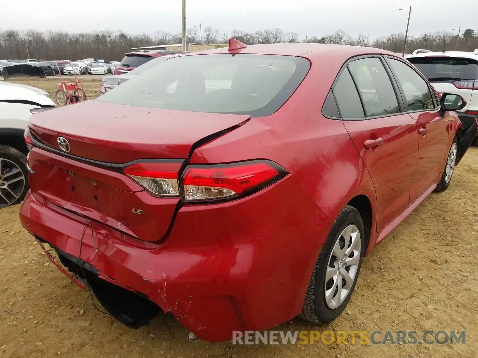 4 Photograph of a damaged car JTDEPRAE1LJ055989 TOYOTA COROLLA 2020