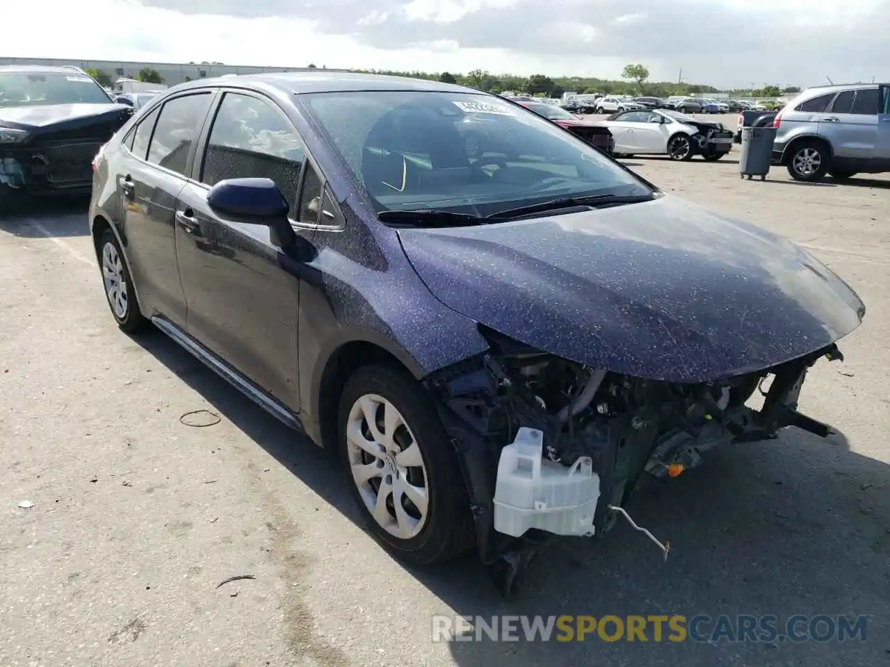 1 Photograph of a damaged car JTDEPRAE1LJ057063 TOYOTA COROLLA 2020