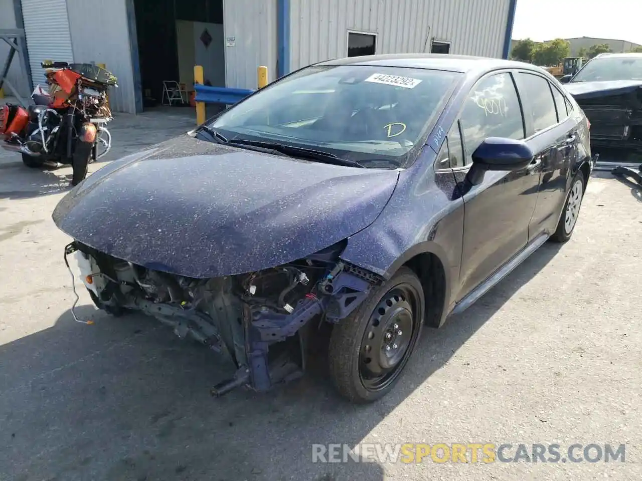 2 Photograph of a damaged car JTDEPRAE1LJ057063 TOYOTA COROLLA 2020