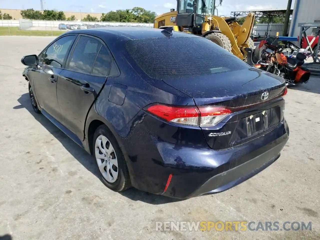 3 Photograph of a damaged car JTDEPRAE1LJ057063 TOYOTA COROLLA 2020