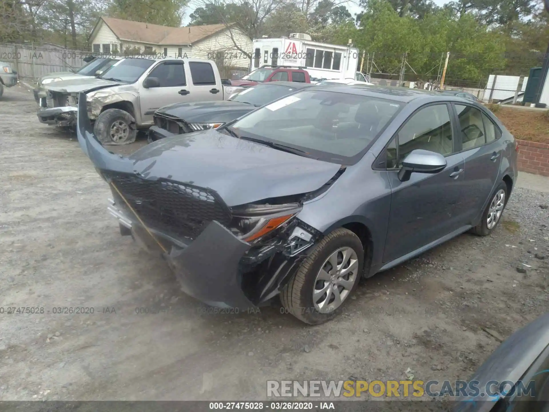 2 Photograph of a damaged car JTDEPRAE1LJ057113 TOYOTA COROLLA 2020