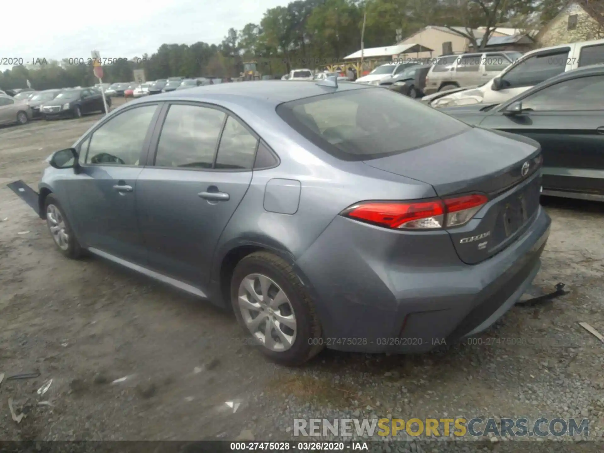 3 Photograph of a damaged car JTDEPRAE1LJ057113 TOYOTA COROLLA 2020