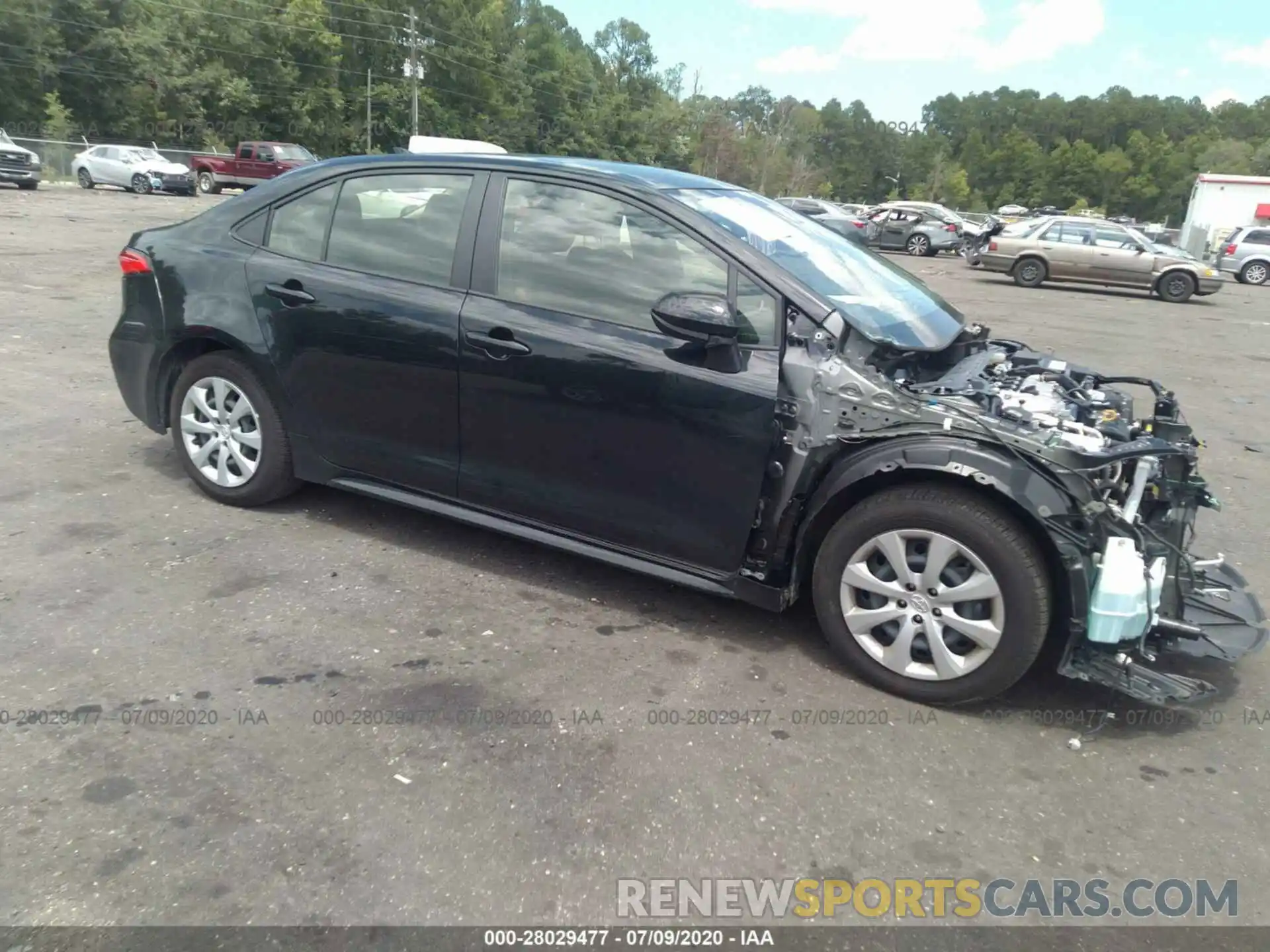 1 Photograph of a damaged car JTDEPRAE1LJ057287 TOYOTA COROLLA 2020