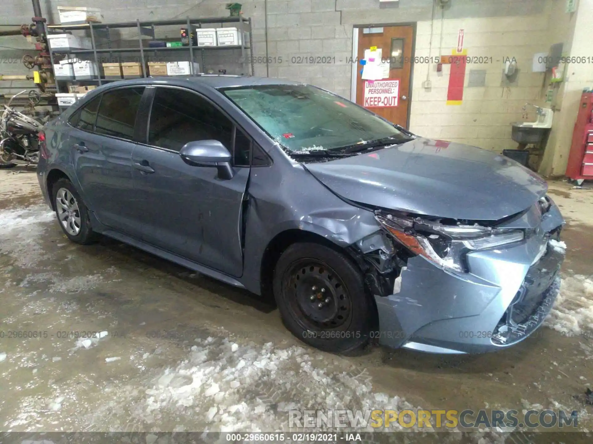 1 Photograph of a damaged car JTDEPRAE1LJ057533 TOYOTA COROLLA 2020