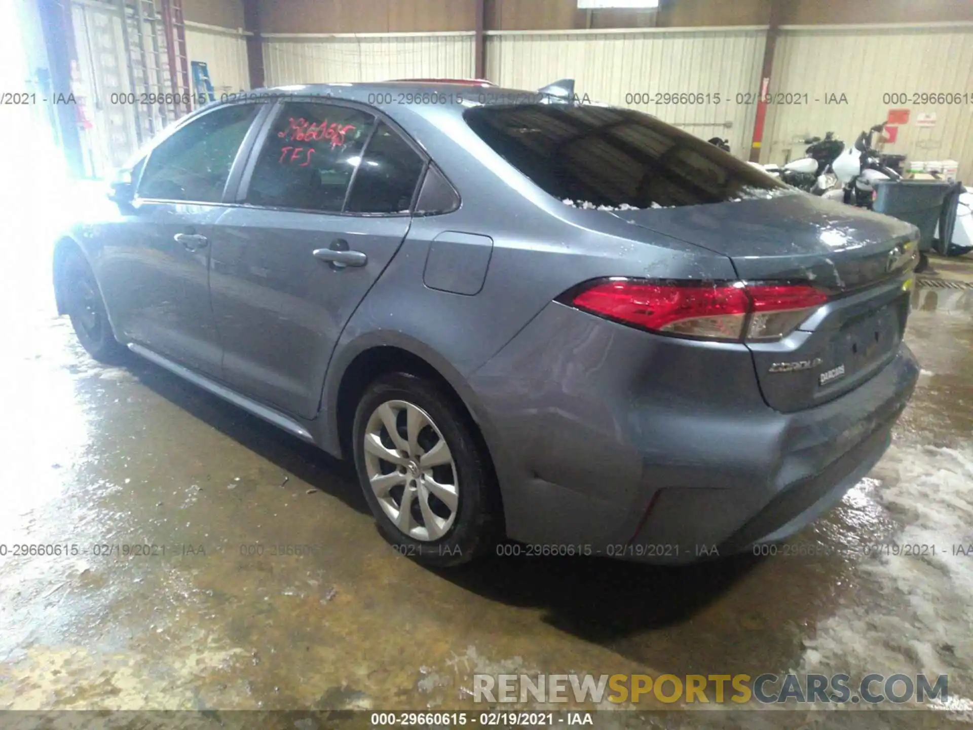 3 Photograph of a damaged car JTDEPRAE1LJ057533 TOYOTA COROLLA 2020