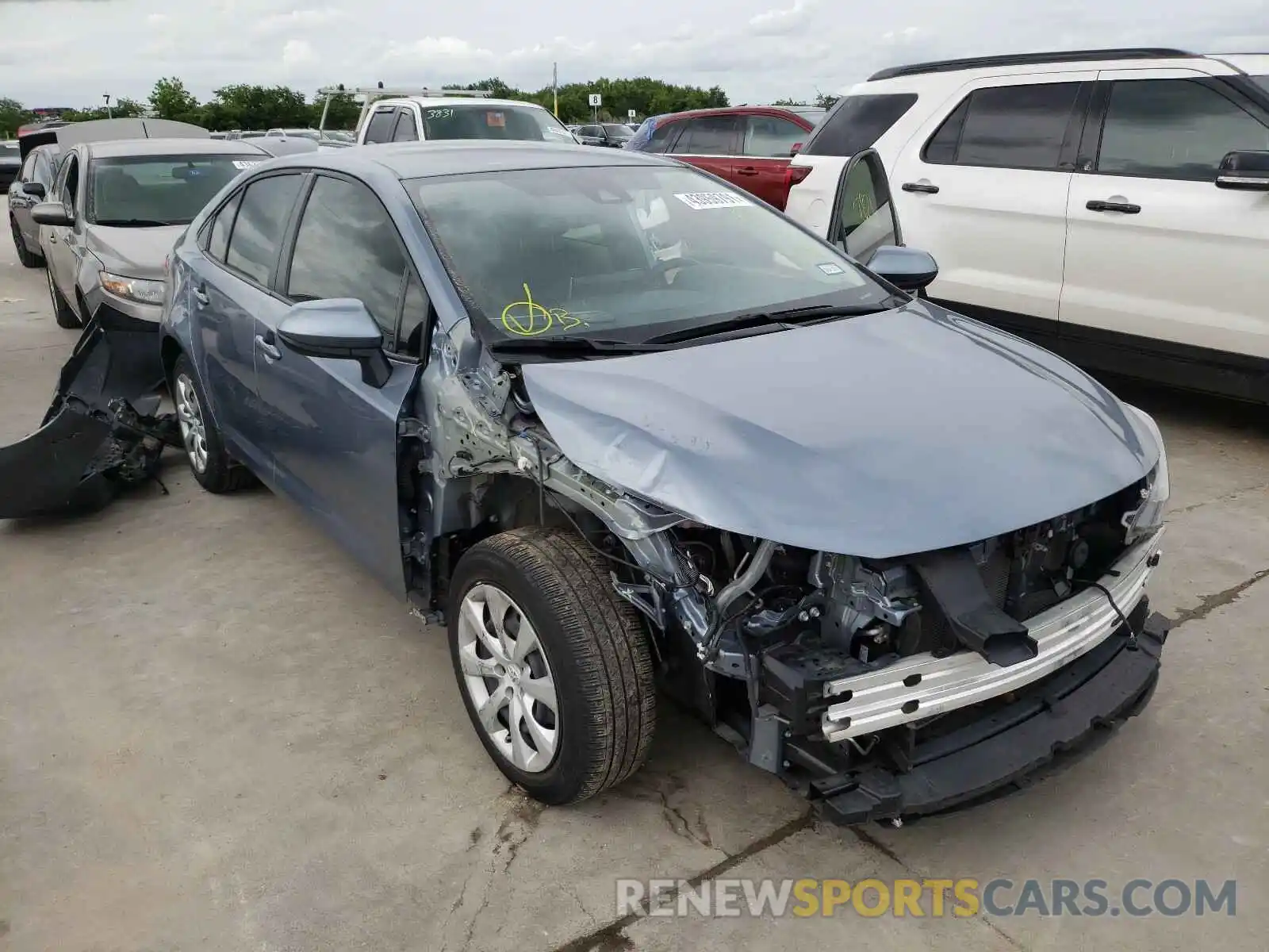 1 Photograph of a damaged car JTDEPRAE1LJ058116 TOYOTA COROLLA 2020