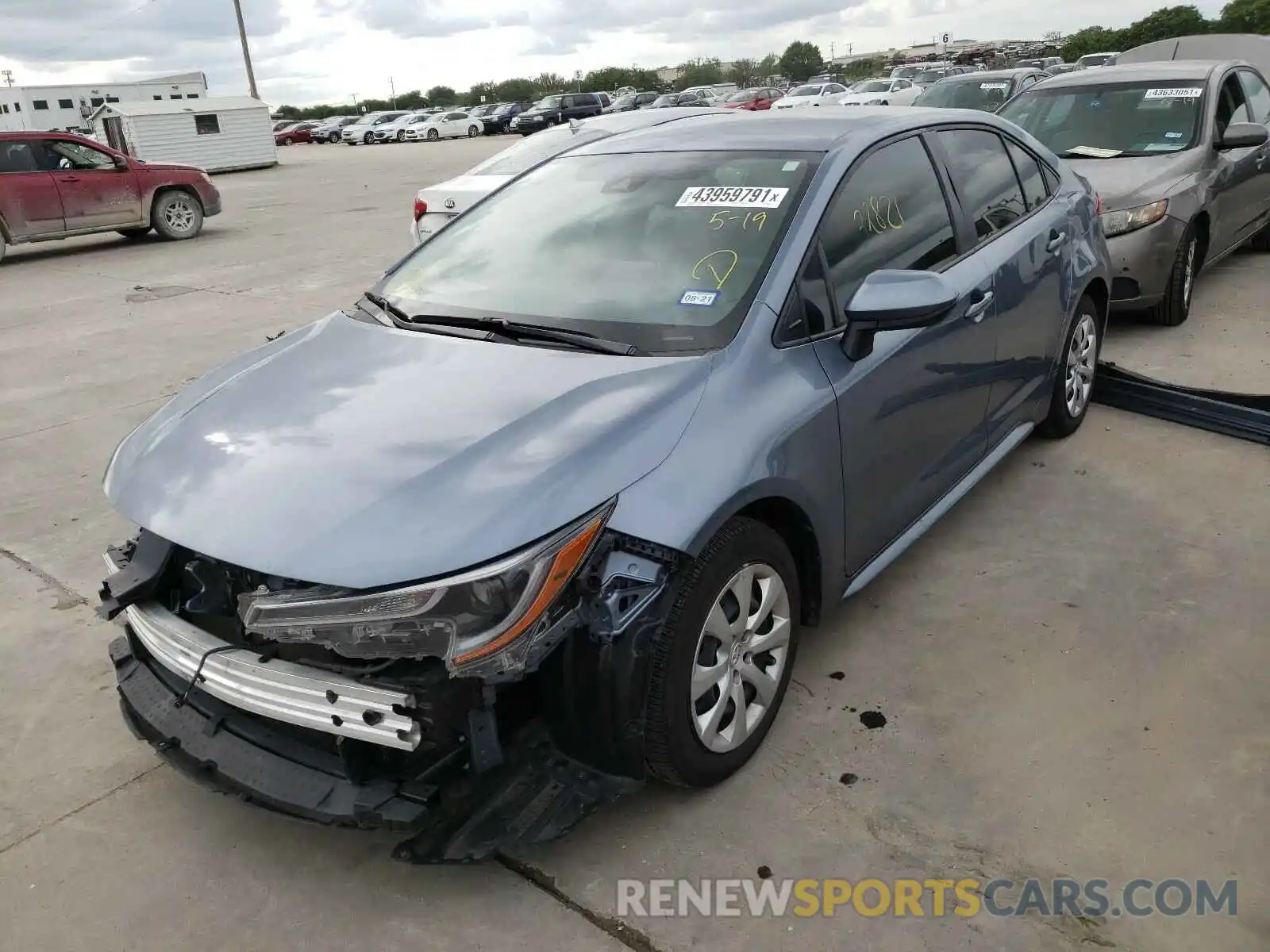 2 Photograph of a damaged car JTDEPRAE1LJ058116 TOYOTA COROLLA 2020