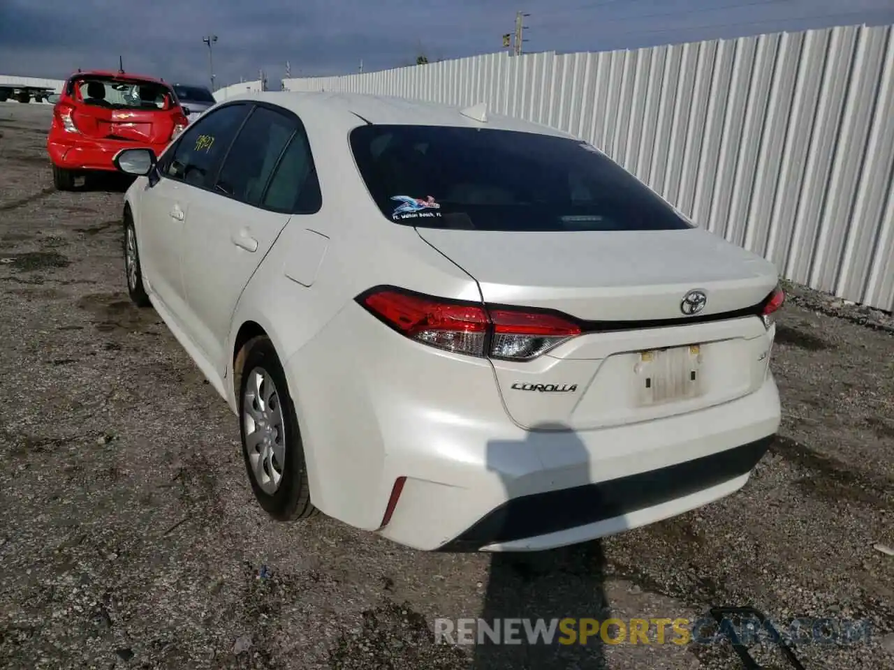 3 Photograph of a damaged car JTDEPRAE1LJ058505 TOYOTA COROLLA 2020